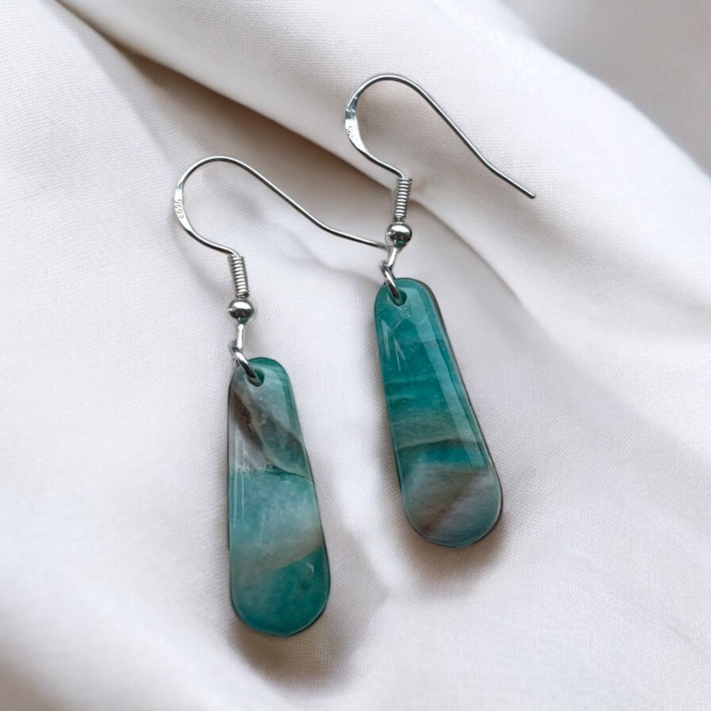 Sea Breeze Tic-Tac Polymer Clay Earrings