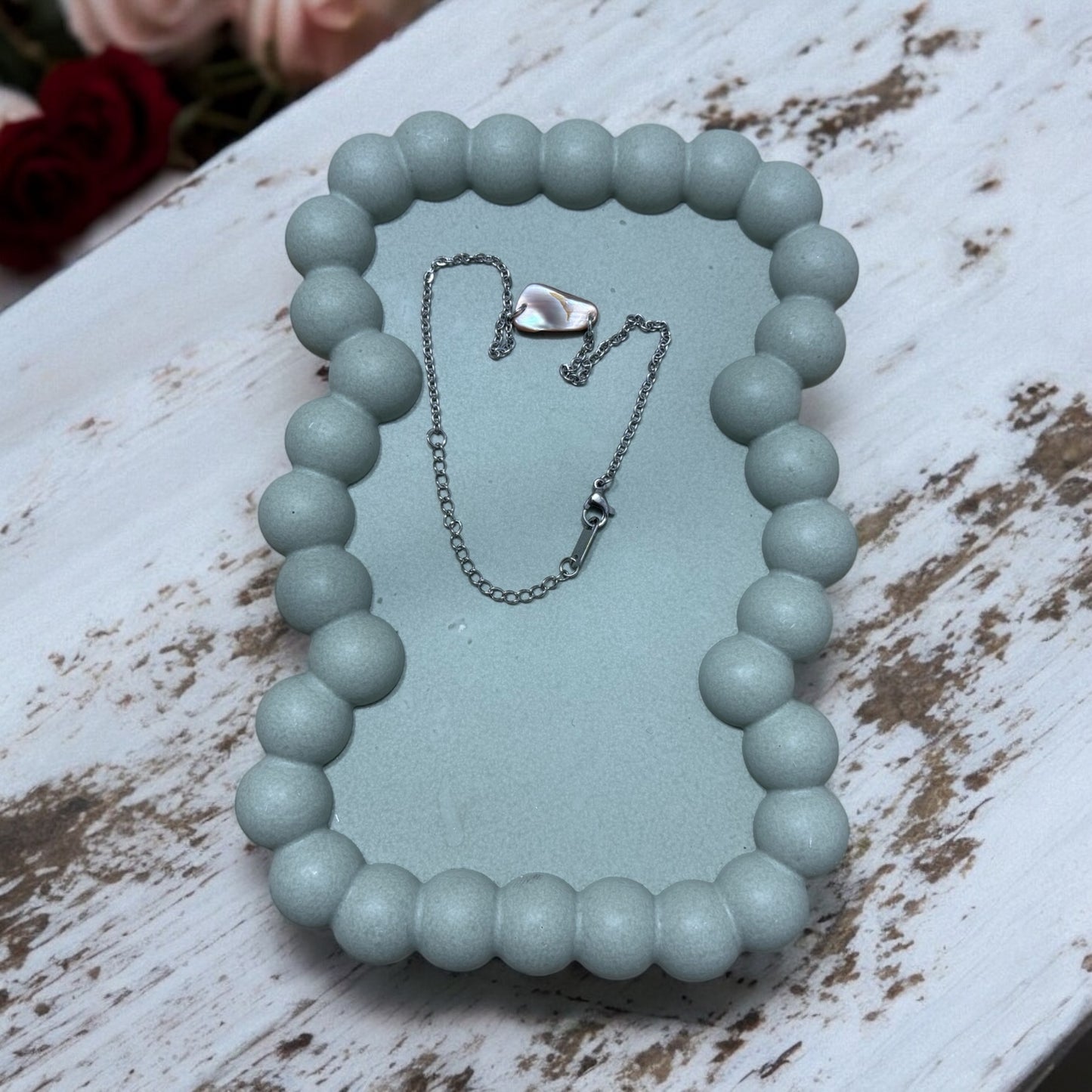 Olive Bubble Jesmonite Jewellery Dish