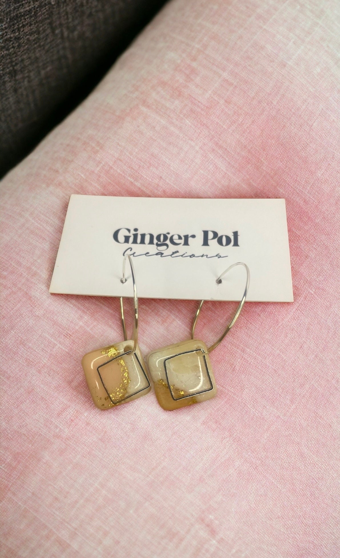 Pastel Paradise Polymer Clay Hoop Earrings