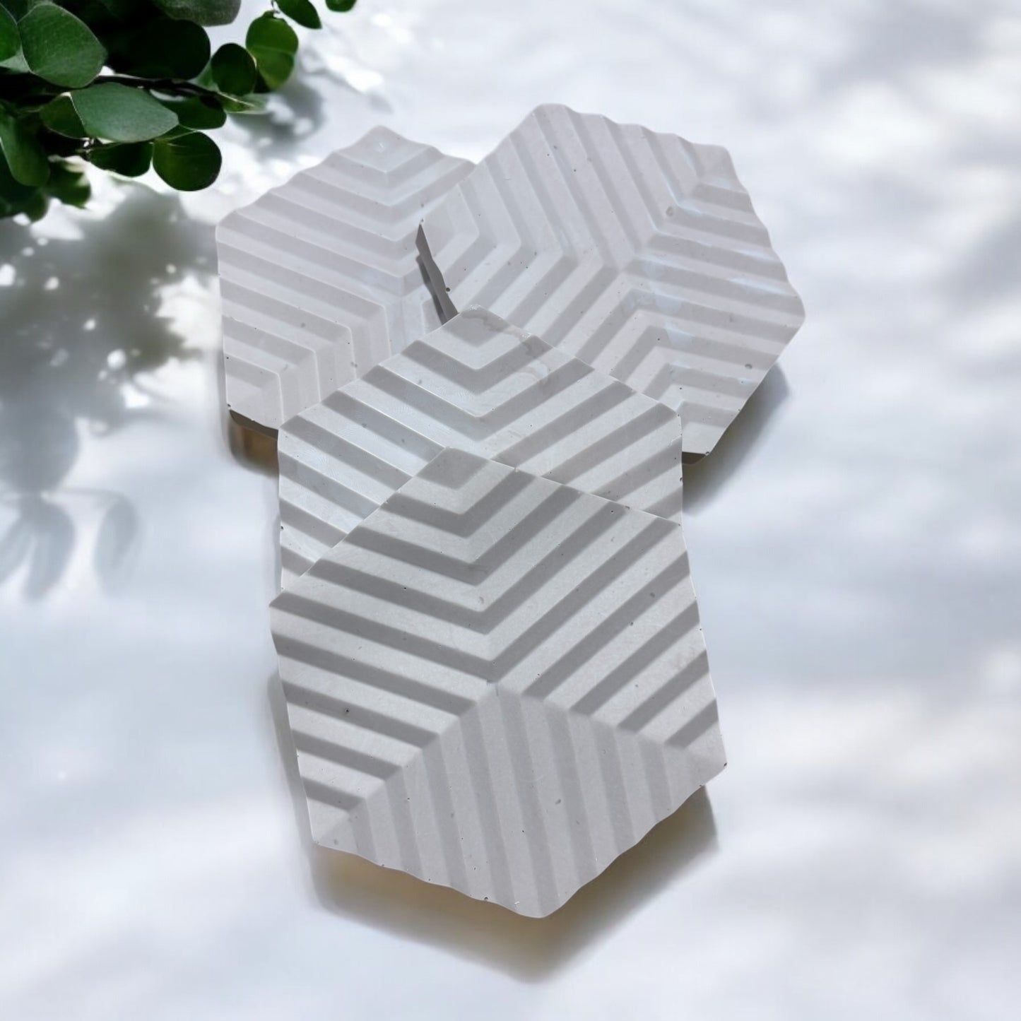 Mushroom Jesmonite Hexagon Coasters