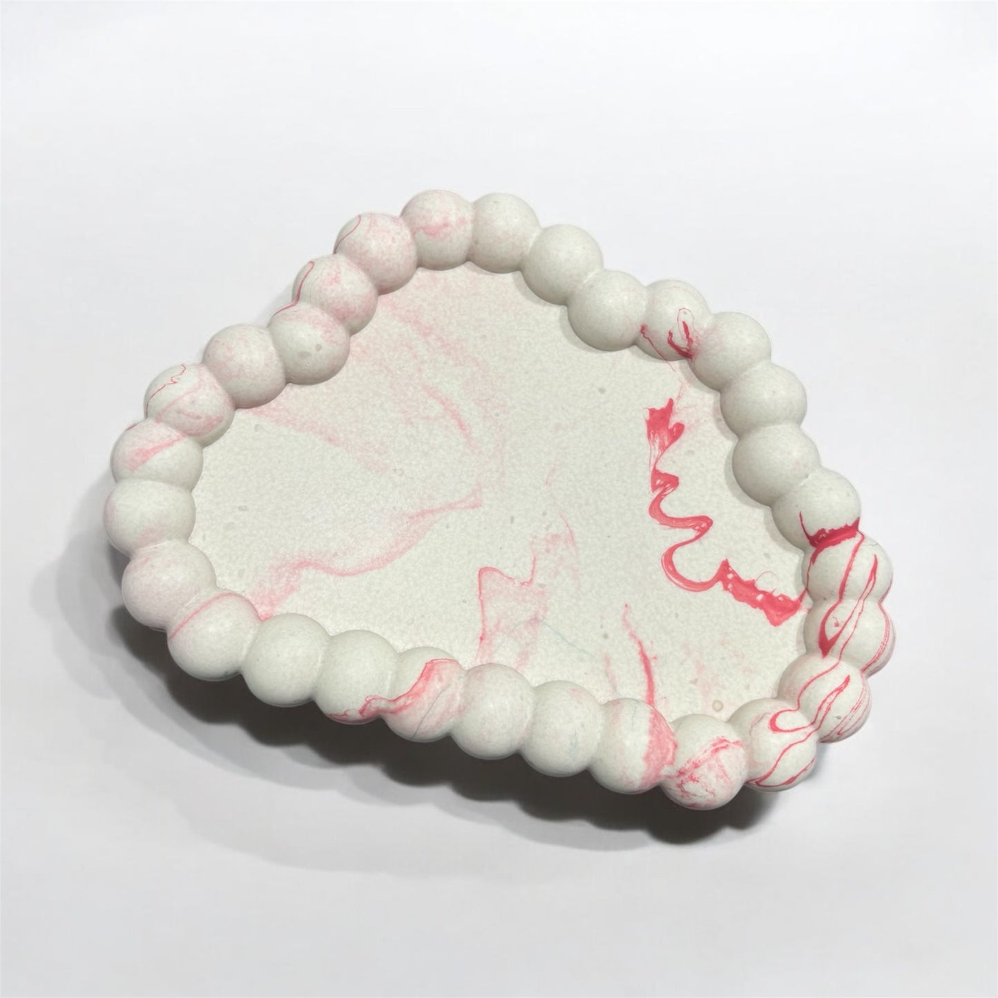 Baby Pink Marble Cloud Jesmonite Dish