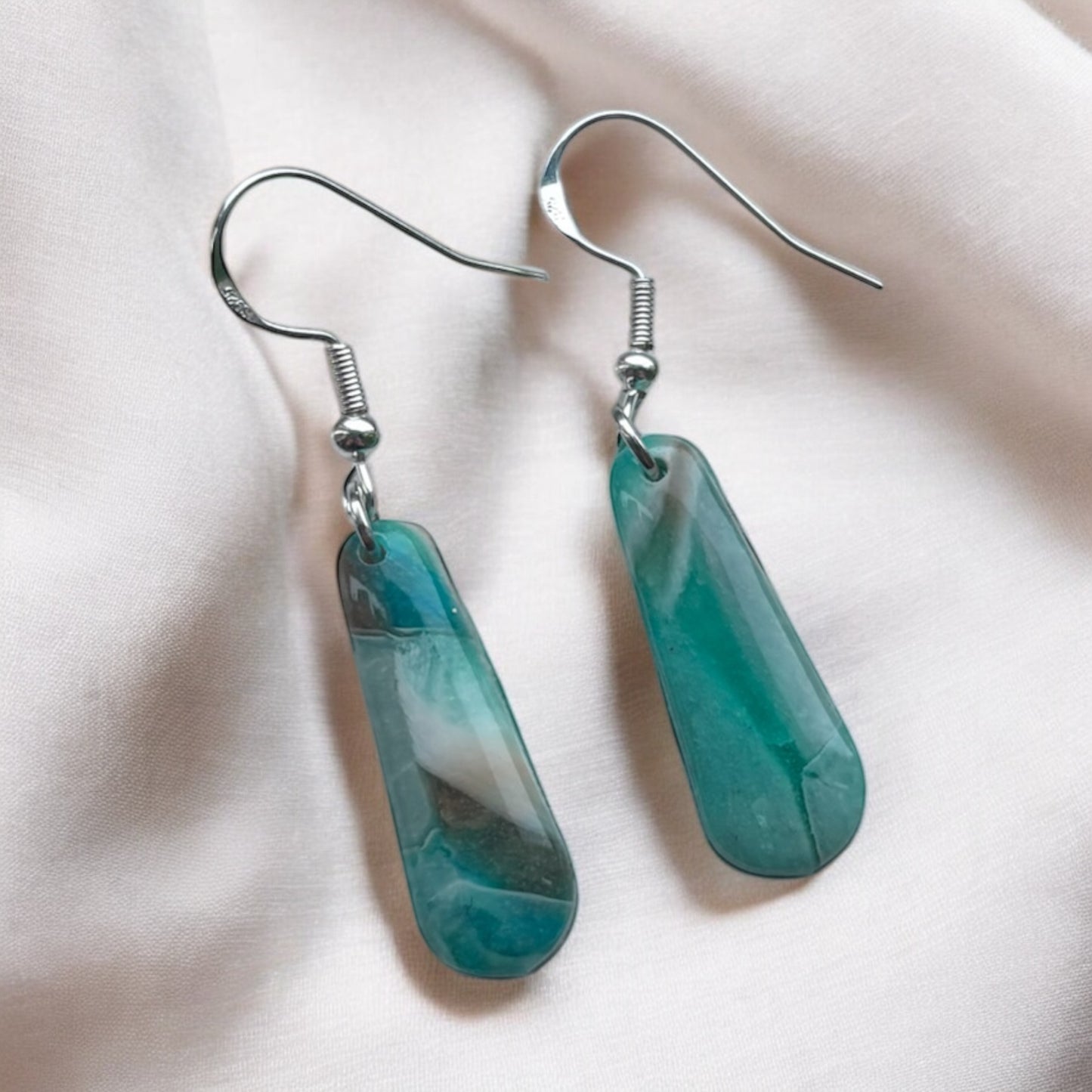 Sea Breeze Tic-Tac Polymer Clay Earrings