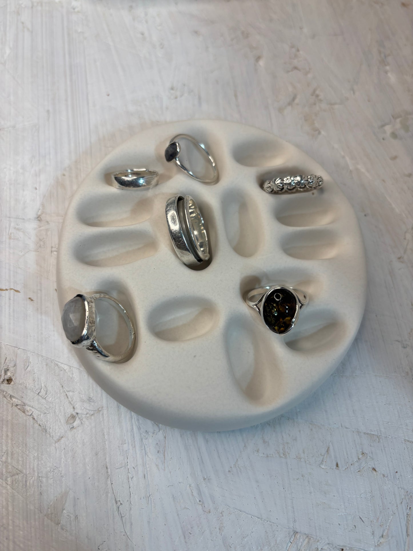 Nude Jesmonite Ring Holder
