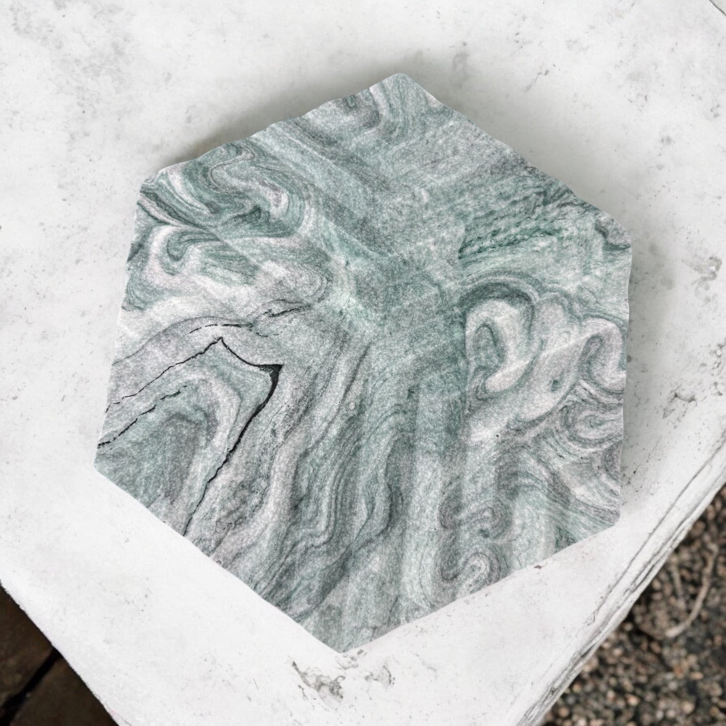 Olive Marble Jesmonite Coasters