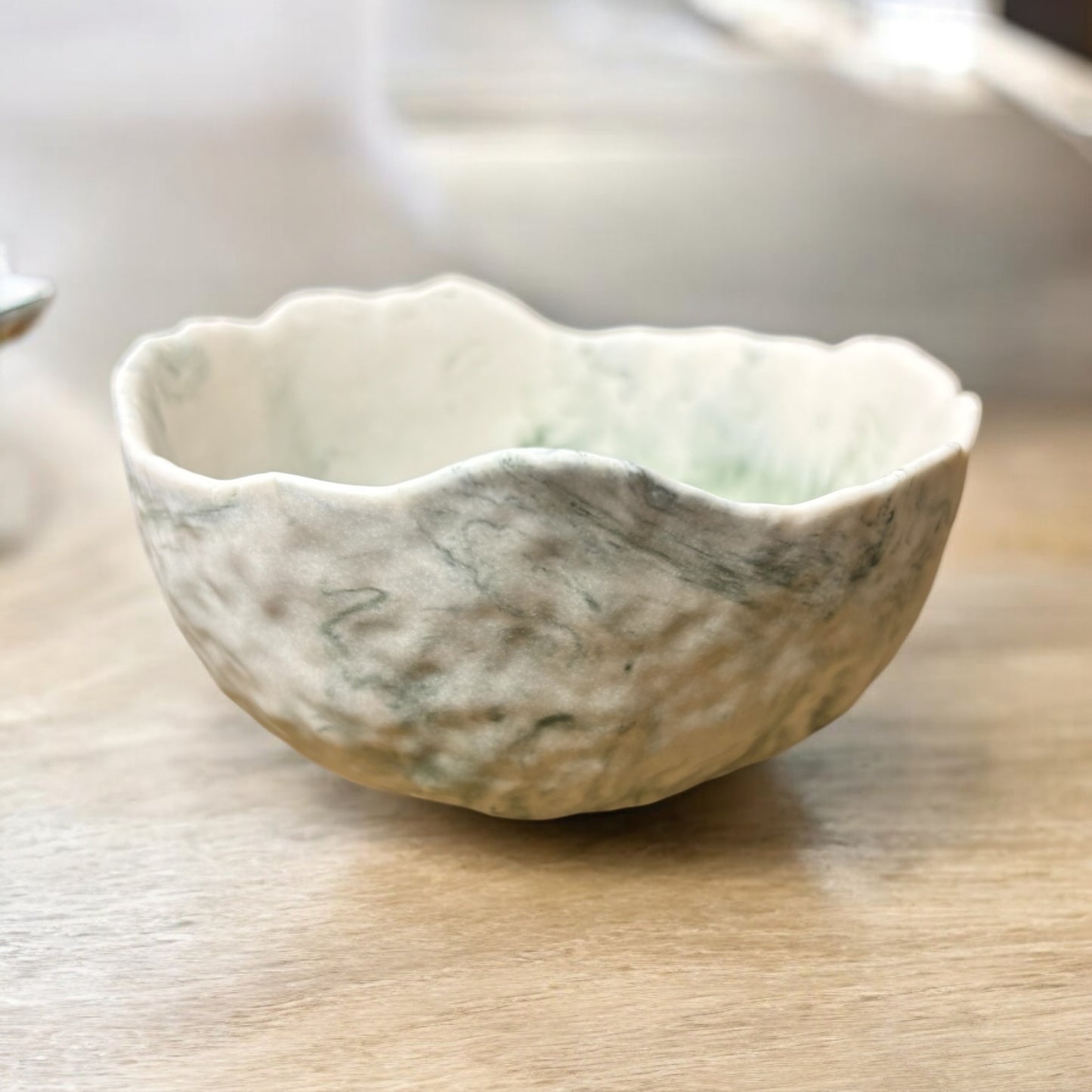 Olive Marble Abstract Bowl