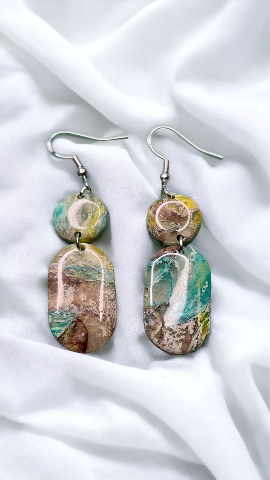 Cosmic Earth Abstract Earrings